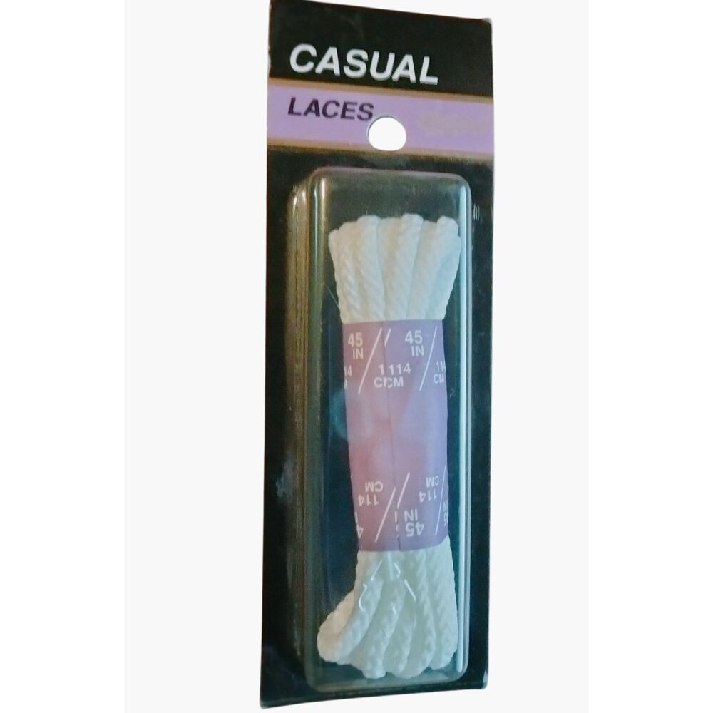 Mitchellace Casual White Laces 45 Inches Polyester Vintage 1992
